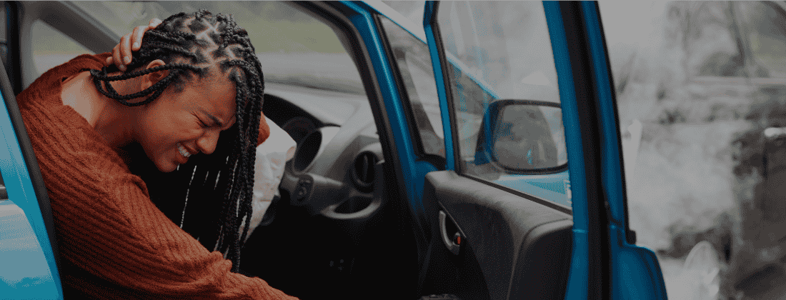 passenger injured in a car crash