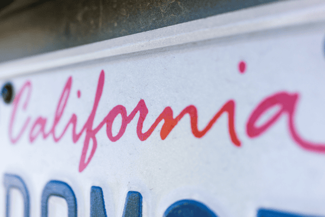 Image of a California license plate