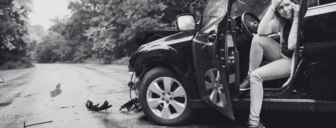 woman in hit and run calling police