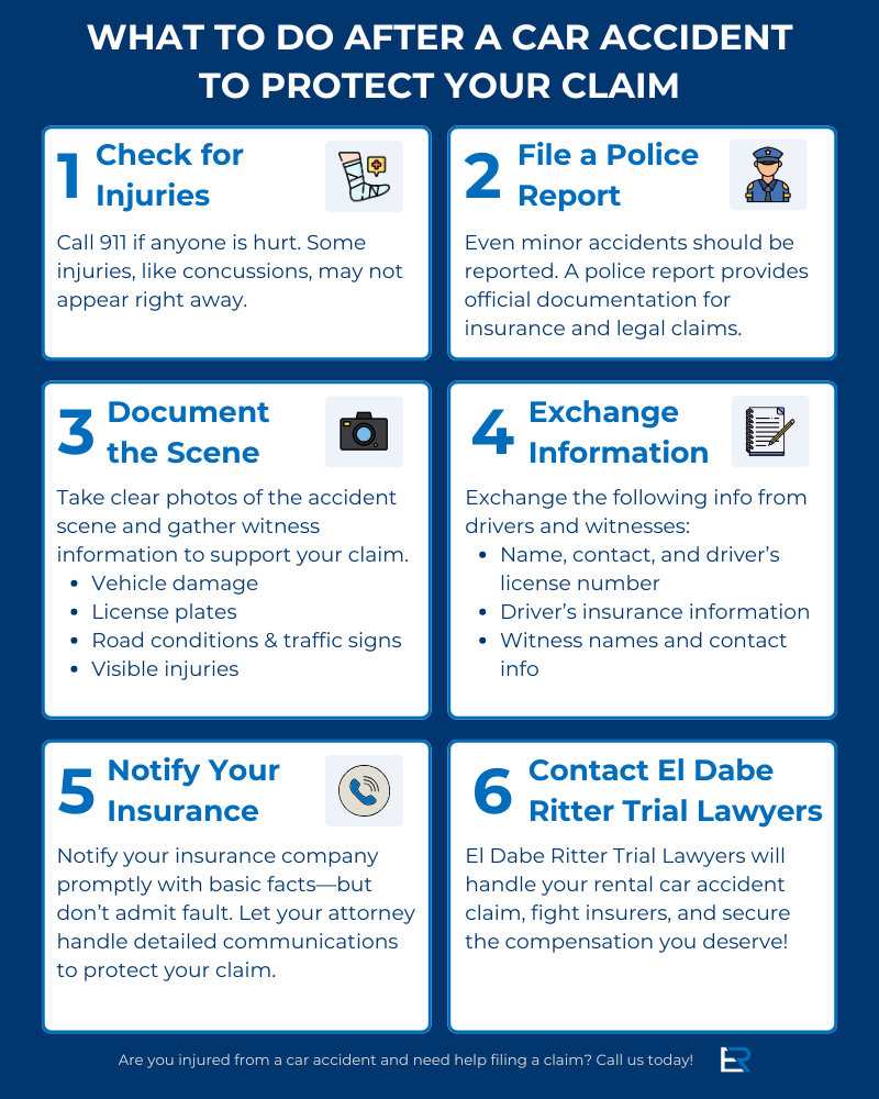 what to do after a car accident to protect your claim
