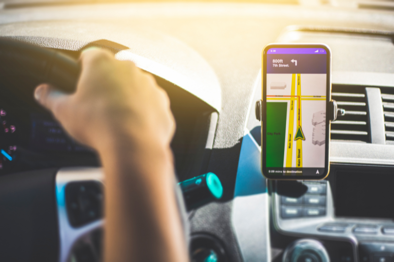 image of a person using hands-free device