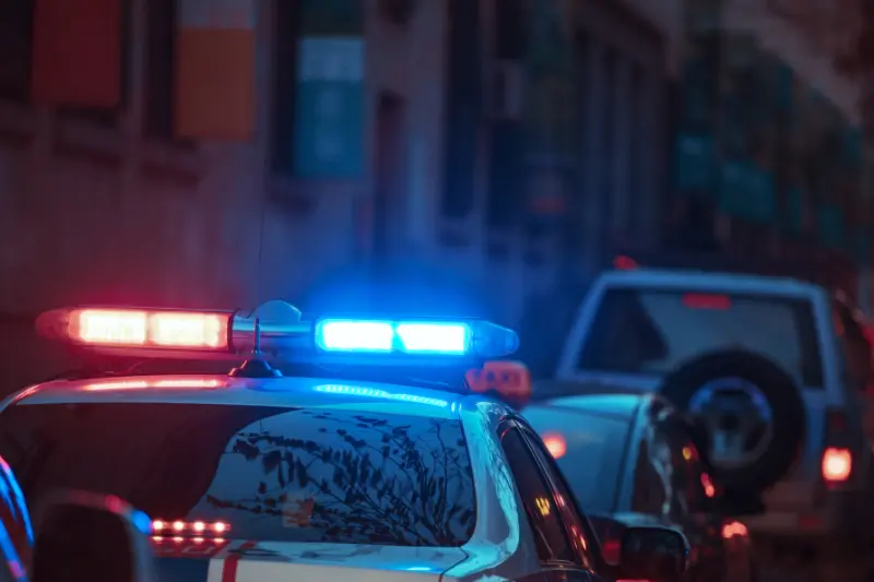 police in an accident