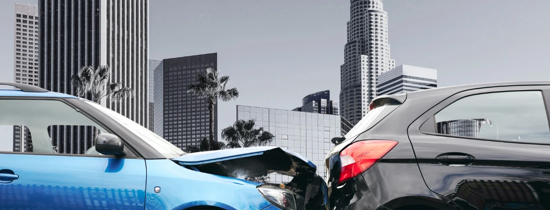 image of a rear end accident in los angeles