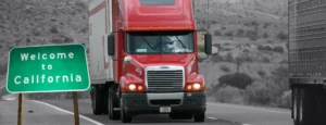 truck driving through california