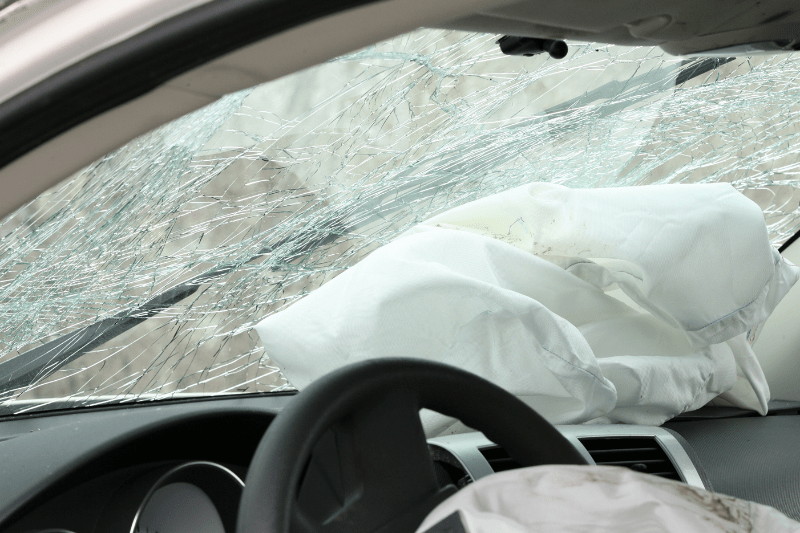 airbag deployment after a car accident