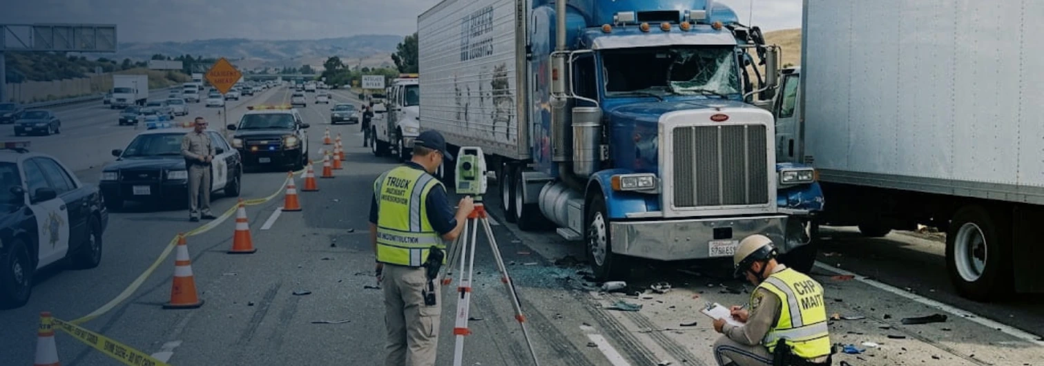 truck accident reconstruction during an investigation