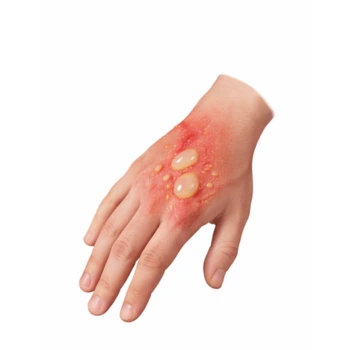 example visual of a thermal burn on a hand