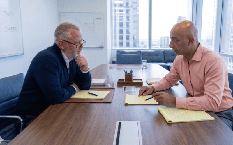 El Dabe Ritter Trial Lawyers attorneys discussing a San Diego car accident case